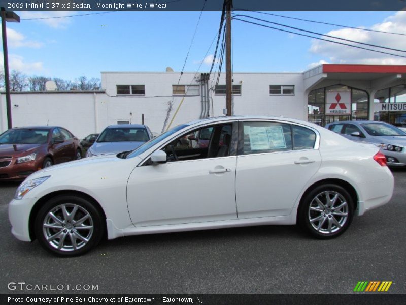 Moonlight White / Wheat 2009 Infiniti G 37 x S Sedan