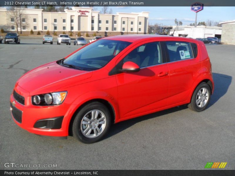 Inferno Orange Metallic / Jet Black/Dark Titanium 2012 Chevrolet Sonic LT Hatch