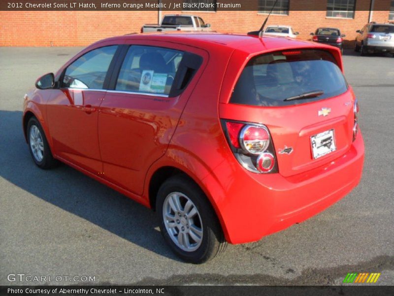 Inferno Orange Metallic / Jet Black/Dark Titanium 2012 Chevrolet Sonic LT Hatch