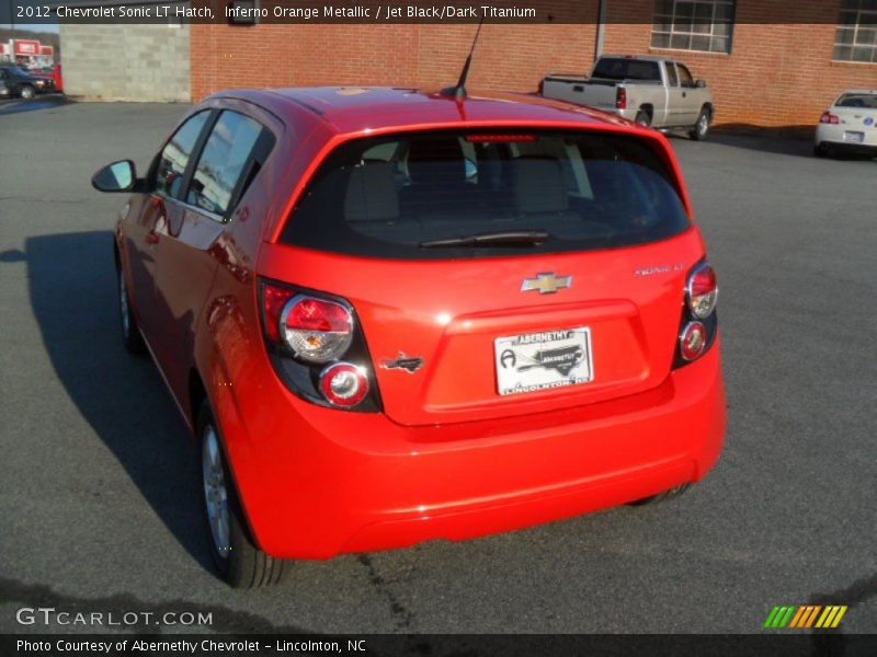 Inferno Orange Metallic / Jet Black/Dark Titanium 2012 Chevrolet Sonic LT Hatch