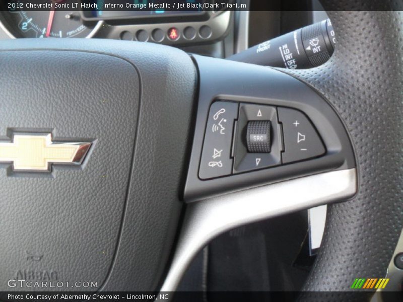 Inferno Orange Metallic / Jet Black/Dark Titanium 2012 Chevrolet Sonic LT Hatch