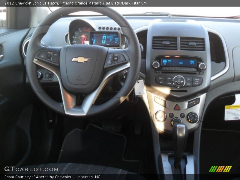 Inferno Orange Metallic / Jet Black/Dark Titanium 2012 Chevrolet Sonic LT Hatch
