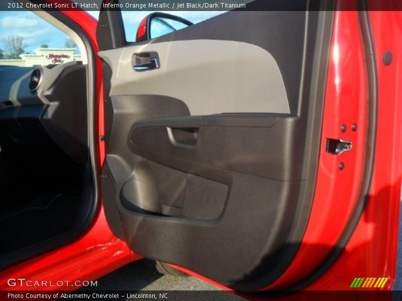 Inferno Orange Metallic / Jet Black/Dark Titanium 2012 Chevrolet Sonic LT Hatch
