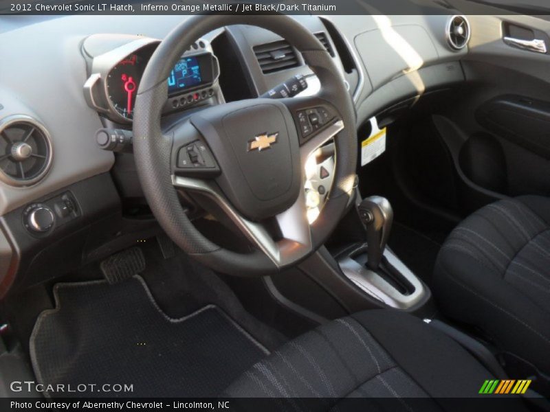 Inferno Orange Metallic / Jet Black/Dark Titanium 2012 Chevrolet Sonic LT Hatch