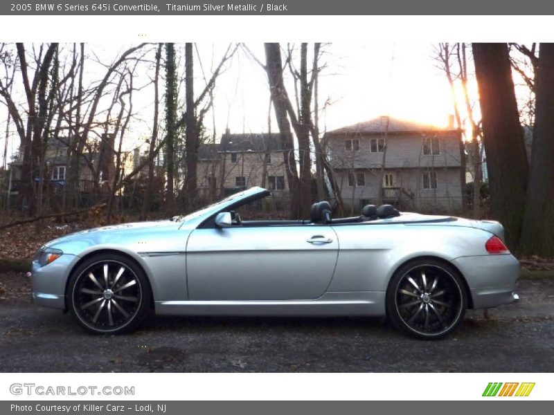 Titanium Silver Metallic / Black 2005 BMW 6 Series 645i Convertible