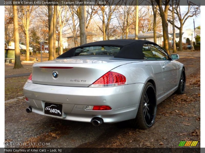 Titanium Silver Metallic / Black 2005 BMW 6 Series 645i Convertible