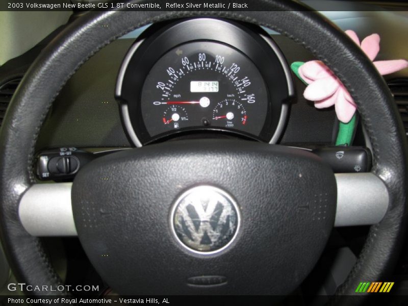 Reflex Silver Metallic / Black 2003 Volkswagen New Beetle GLS 1.8T Convertible