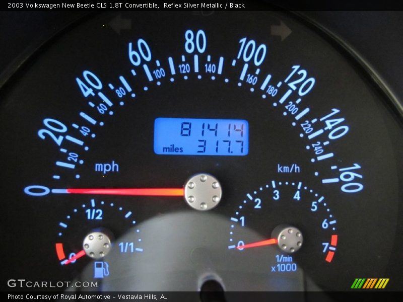 Reflex Silver Metallic / Black 2003 Volkswagen New Beetle GLS 1.8T Convertible