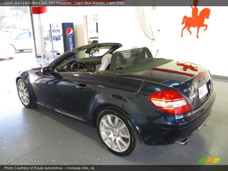 Capri Blue Metallic / Ash Grey 2005 Mercedes-Benz SLK 350 Roadster