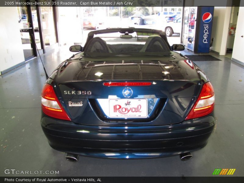 Capri Blue Metallic / Ash Grey 2005 Mercedes-Benz SLK 350 Roadster