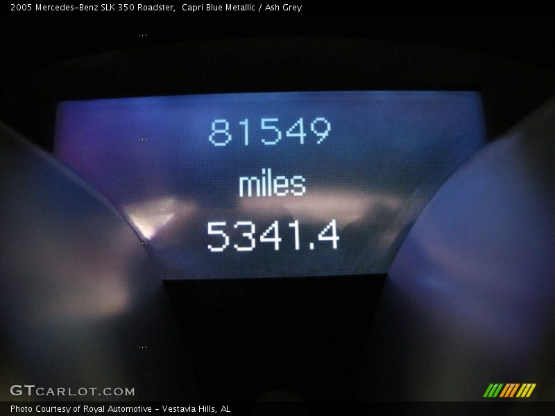 Capri Blue Metallic / Ash Grey 2005 Mercedes-Benz SLK 350 Roadster