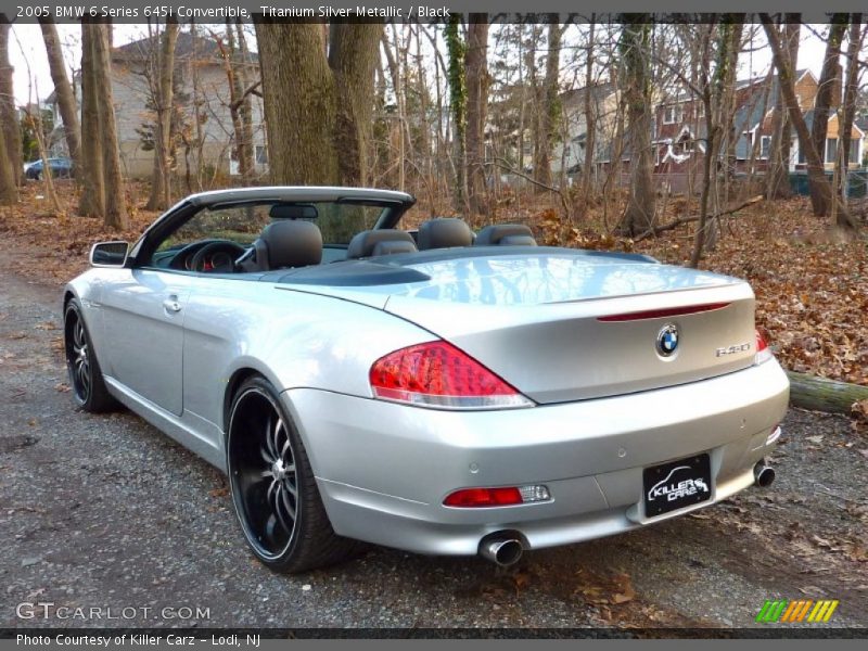 Titanium Silver Metallic / Black 2005 BMW 6 Series 645i Convertible