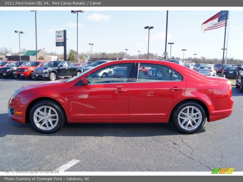 Red Candy Metallic / Camel 2011 Ford Fusion SEL V6