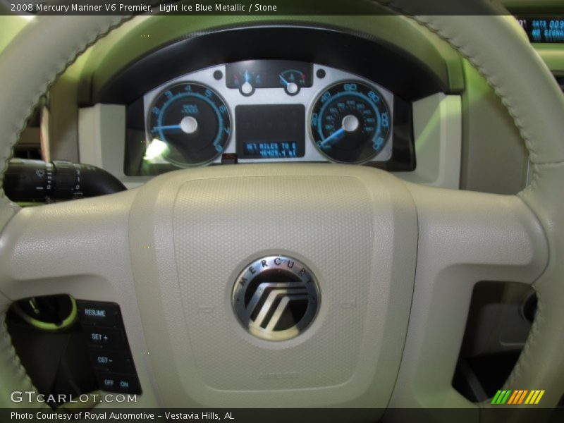 Light Ice Blue Metallic / Stone 2008 Mercury Mariner V6 Premier