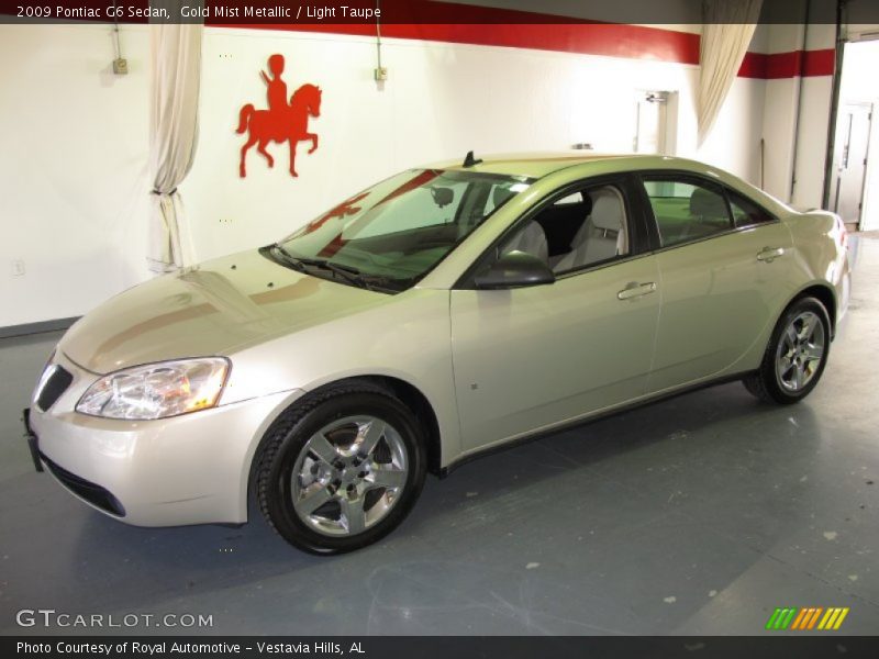 Gold Mist Metallic / Light Taupe 2009 Pontiac G6 Sedan