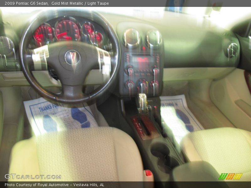 Gold Mist Metallic / Light Taupe 2009 Pontiac G6 Sedan