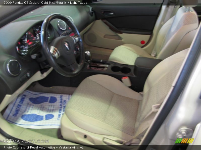 Gold Mist Metallic / Light Taupe 2009 Pontiac G6 Sedan
