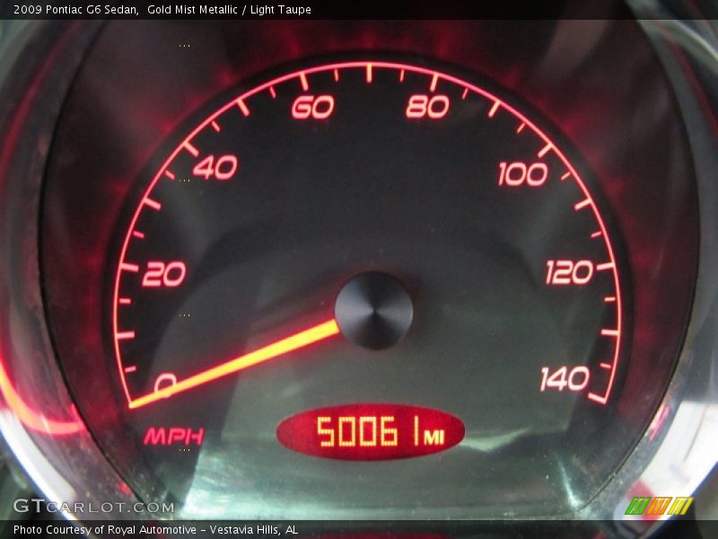 Gold Mist Metallic / Light Taupe 2009 Pontiac G6 Sedan