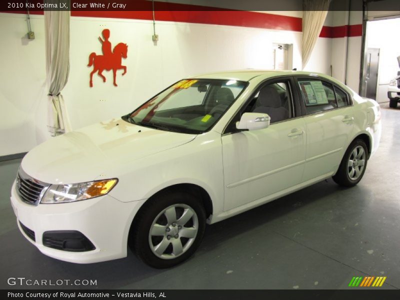 Clear White / Gray 2010 Kia Optima LX