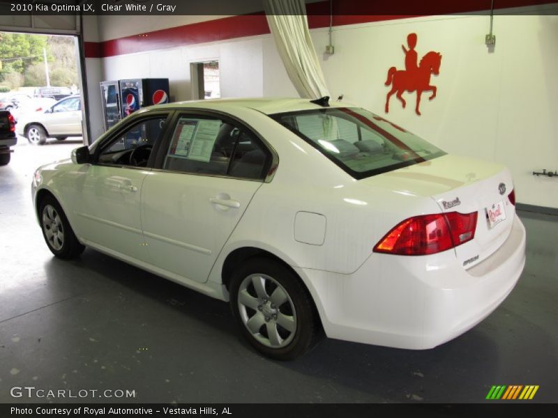Clear White / Gray 2010 Kia Optima LX