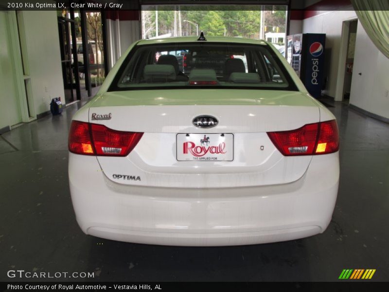 Clear White / Gray 2010 Kia Optima LX