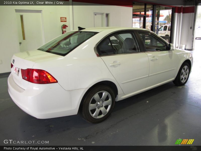 Clear White / Gray 2010 Kia Optima LX