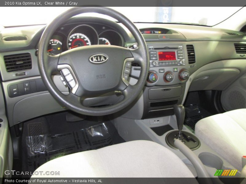 Clear White / Gray 2010 Kia Optima LX