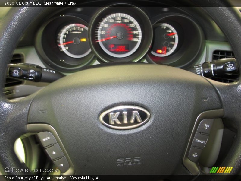 Clear White / Gray 2010 Kia Optima LX
