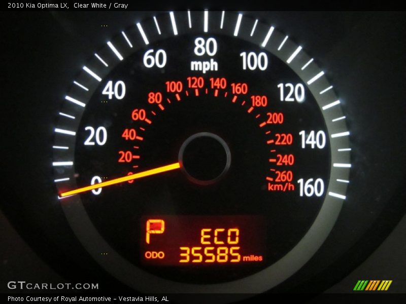 Clear White / Gray 2010 Kia Optima LX