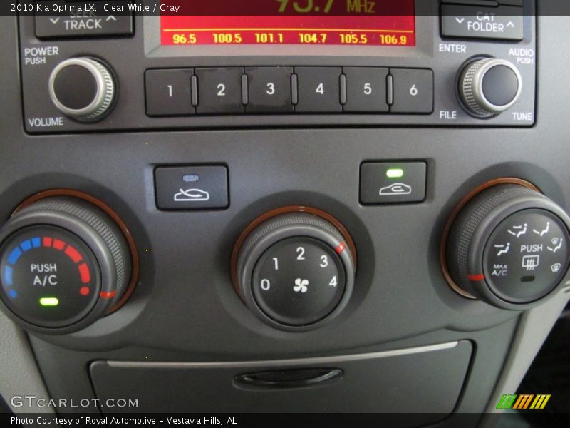 Clear White / Gray 2010 Kia Optima LX