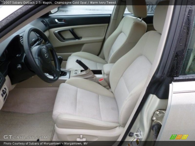Champagne Gold Opal / Warm Ivory Tweed 2007 Subaru Outback 2.5i Wagon