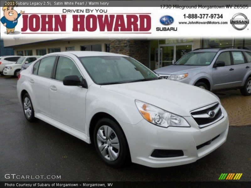 Satin White Pearl / Warm Ivory 2011 Subaru Legacy 2.5i