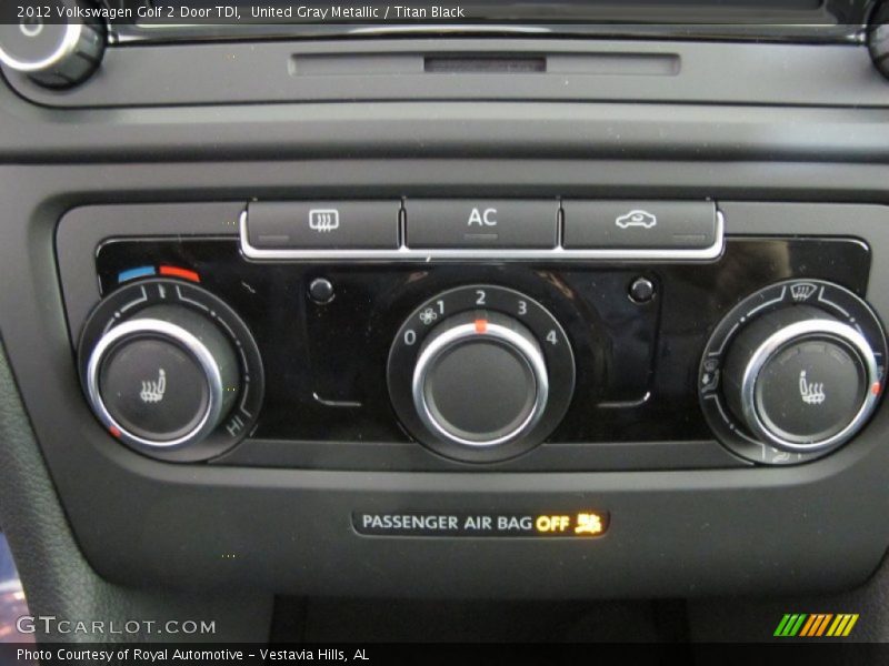 Controls of 2012 Golf 2 Door TDI