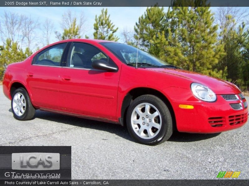 Flame Red / Dark Slate Gray 2005 Dodge Neon SXT