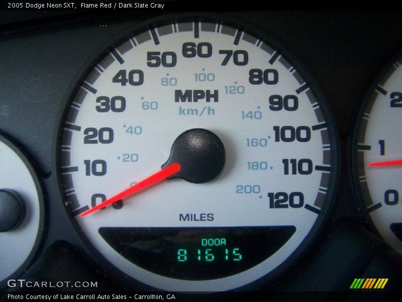 Flame Red / Dark Slate Gray 2005 Dodge Neon SXT