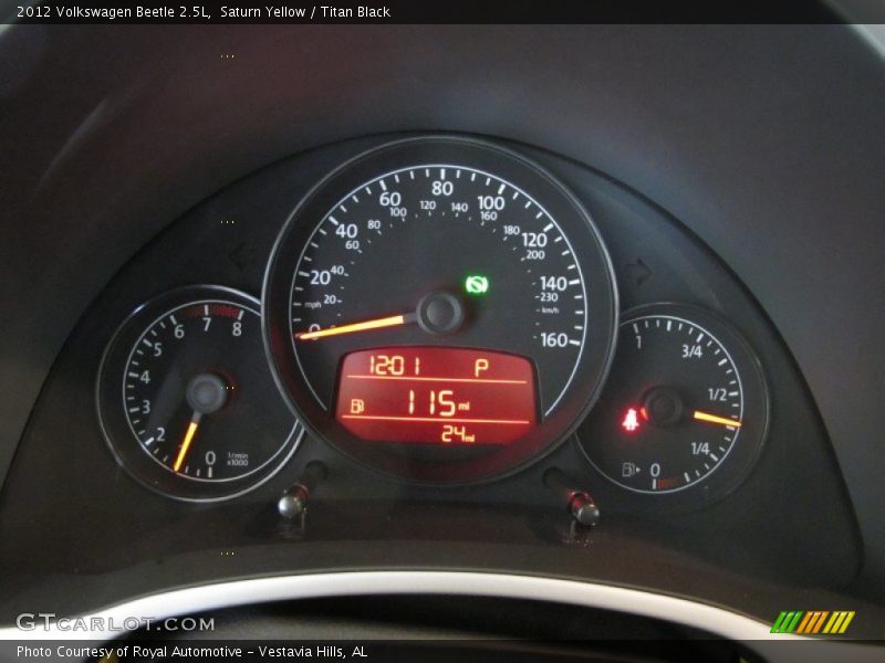  2012 Beetle 2.5L 2.5L Gauges
