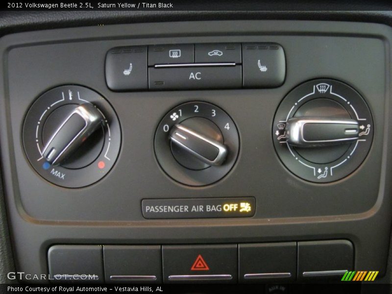Controls of 2012 Beetle 2.5L