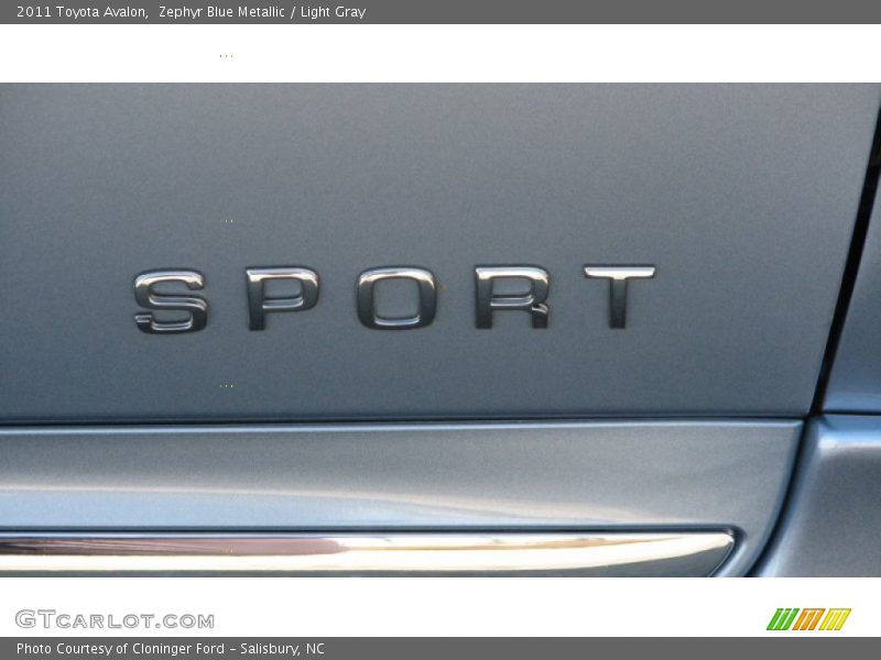 Zephyr Blue Metallic / Light Gray 2011 Toyota Avalon