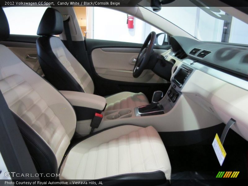 Candy White / Black/Cornsilk Beige 2012 Volkswagen CC Sport