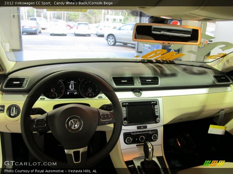 Candy White / Black/Cornsilk Beige 2012 Volkswagen CC Sport