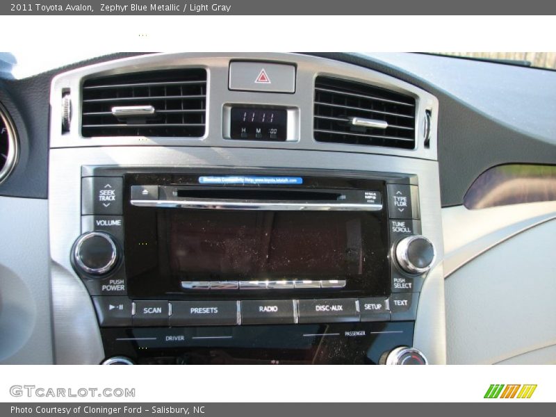Zephyr Blue Metallic / Light Gray 2011 Toyota Avalon