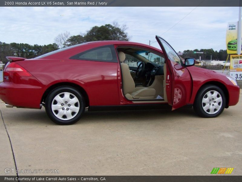 San Marino Red / Ivory 2003 Honda Accord LX V6 Sedan