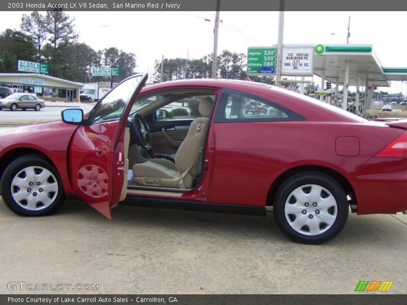 San Marino Red / Ivory 2003 Honda Accord LX V6 Sedan