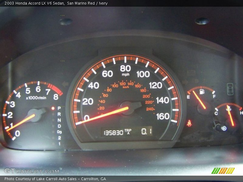  2003 Accord LX V6 Sedan LX V6 Sedan Gauges