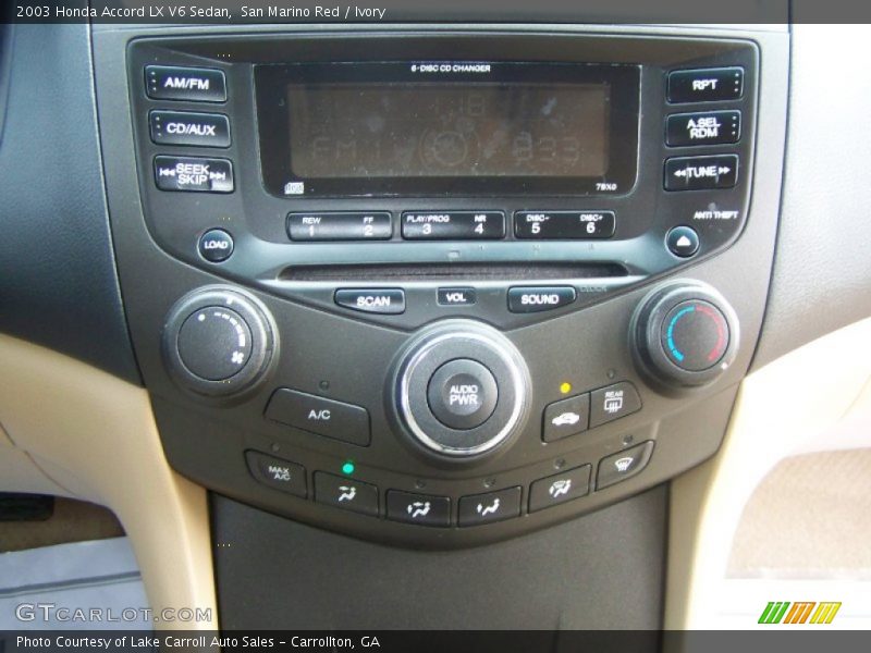 Controls of 2003 Accord LX V6 Sedan