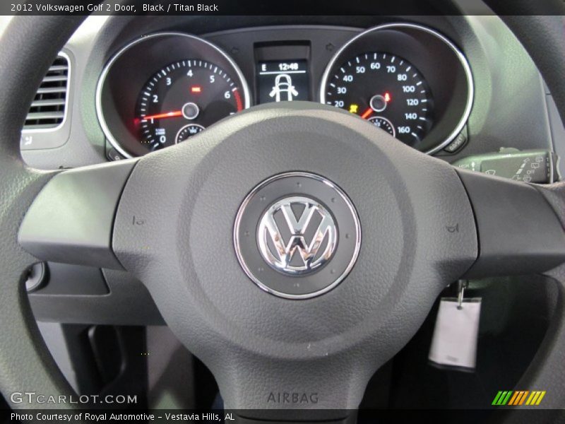 Black / Titan Black 2012 Volkswagen Golf 2 Door