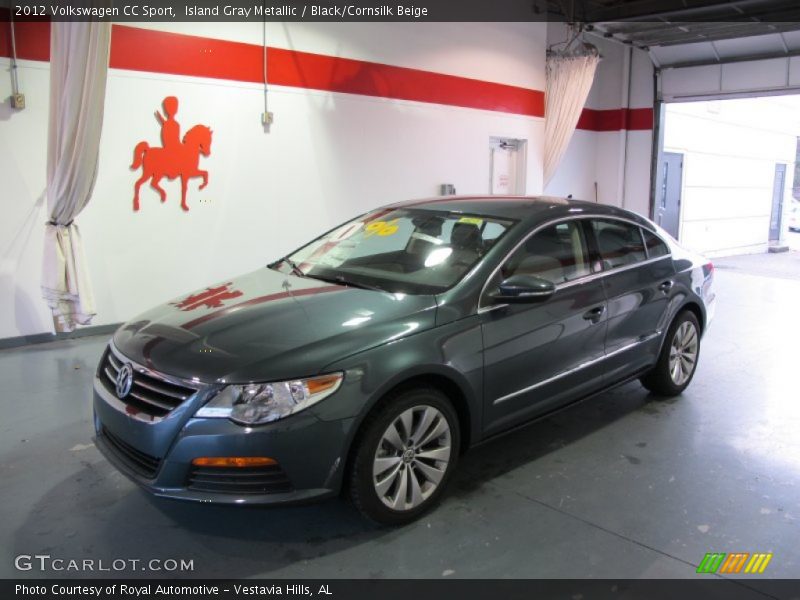Island Gray Metallic / Black/Cornsilk Beige 2012 Volkswagen CC Sport