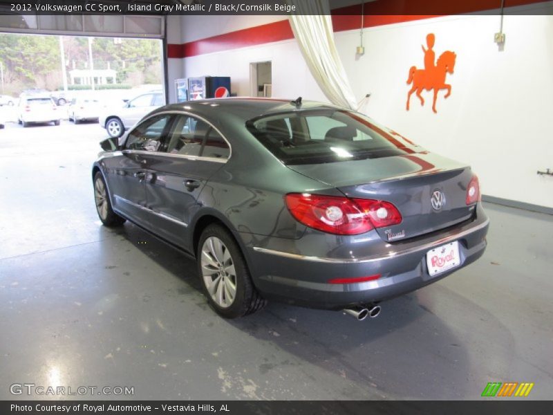 Island Gray Metallic / Black/Cornsilk Beige 2012 Volkswagen CC Sport