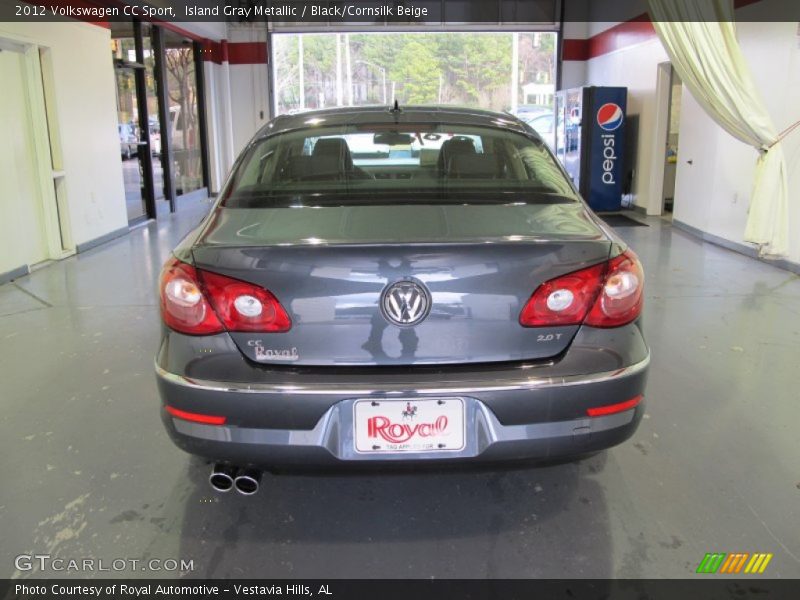 Island Gray Metallic / Black/Cornsilk Beige 2012 Volkswagen CC Sport