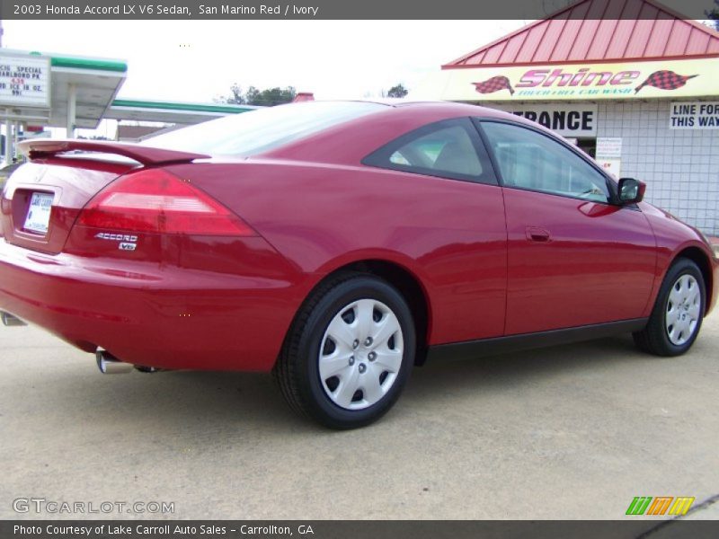 San Marino Red / Ivory 2003 Honda Accord LX V6 Sedan